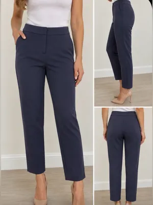 St. John’s Women’s Classic Navy Straight Leg Dress Pants Work US 4 business chic thumbnail 2