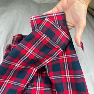 NFL Team Apparel New England Patriots Plaid Flannel Shirt Women M Gameday Fan thumbnail 6