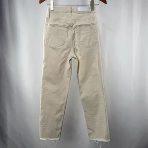 RE/DONE 70s High Rise Stove Pipe‎ Jean in Vintage White Size 25 thumbnail 6