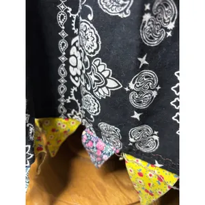 Handmade Bandana Patchwork Maxi Skirt Multi Color Paisley Tie Dye Boho Western thumbnail 3