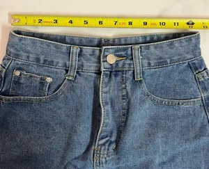 Blue Denim Mini Skirt High Waisted Y2K Skirt Size Small thumbnail 6