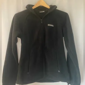 Columbia Black Full Zip Fleece Gorpcore Hiking Cozy Jacket S thumbnail 2