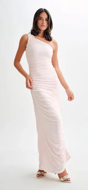 Meshki Capri Gathered Dress - Pink thumbnail 1