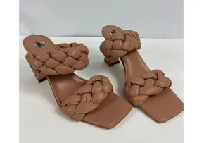 Marc Fisher Hammy Braided Heel Sandal Brown Size 8 thumbnail 2