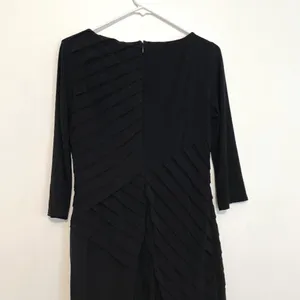 ADRIANNA PAPELL Black Shutter Pleat Pleated 3/4 Sleeve Jersey Knit Sheath Dress thumbnail 14