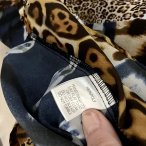 Alberto Makali Tunic Top Small Leopard Animal Print Tie Dye Long Sleeve Blouse thumbnail 5