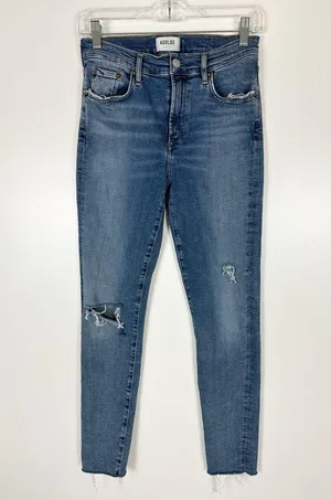 Agolde Sophie High-Rise Distressed Skinny Jeans thumbnail 1