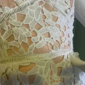 Unbranded Self-Portrait Lace Midi Dress White Size Small. thumbnail 8