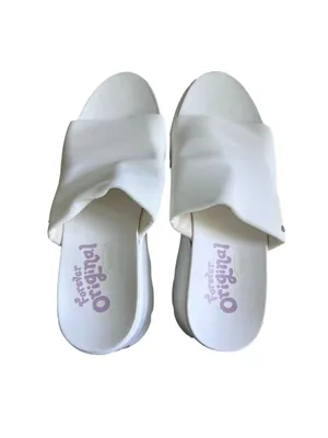 Dr. Scholl's Check Doubts White Platform Wedge Women's Sandal Size 8 #B1293 thumbnail 7