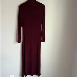 STAUD Portobella Side Ruch Midi Sheath Dress In Merlot Large thumbnail 7