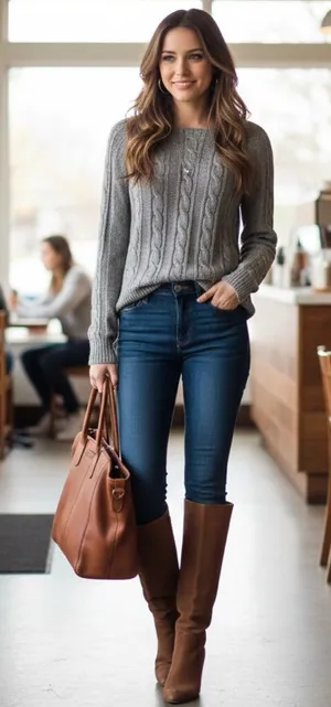 J. Crew Grey Blend Cable Knit Sweater | Size: M | Acrylic/Nylon/Mohair/Wool Mix thumbnail 1
