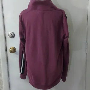 PINK Victoria's Secret Funnel Purple Logo Racer Stripe Zip Jacket. L Casual Preppy thumbnail 4