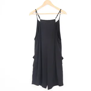 Fantaslook Black Relaxed Fit Romper Pockets Adjustable Straps Size M Size M thumbnail 5