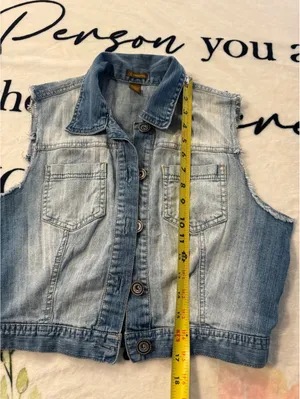 Copper Key Women’s Denim Button-Up Vest Size XL thumbnail 5