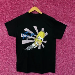 Homers Japanese Promo Mr Sparkles The Simpsons Cartoon Tee M thumbnail 1