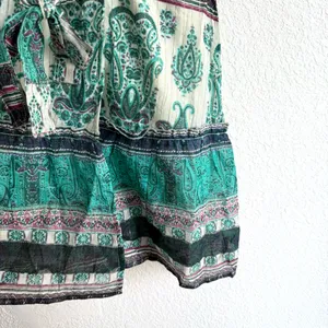 NEW Anthro Raga Womens Dress Teal Caravan Short Wrap Short Sleeve Size Small thumbnail 9