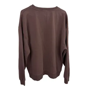 Nuuds Sweatshirt Womens Large Brown Oversized Crewneck Pullover Drop Shoulder thumbnail 6