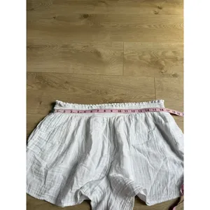 Aerie Gauzy High Waisted Short White Smocked Elastic Waist Beach Loungewear XL thumbnail 9