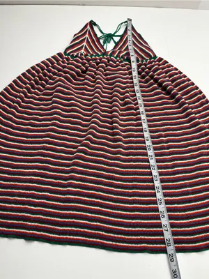 ZARA Multicolored Stripe Knit Mini Dress Medium Stretch Womens Medium thumbnail 10