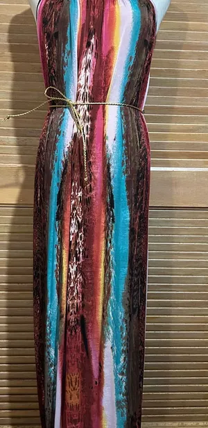ACE Fashion Women's XL Multicolor Abstract Print Maxi Dress Sleeveless Size XL thumbnail 1