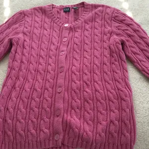 Gap Vintage Cable Knit Cardigan Sweater Pink - Sz S thumbnail 6