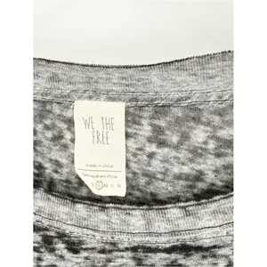 Free People Los Angeles Burnout Short Sleeve‎ Tee Women's Size S Grey Boho thumbnail 7