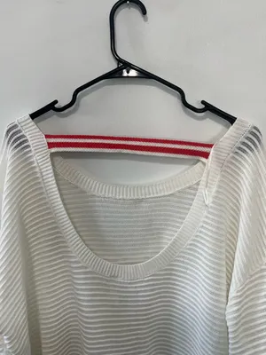 Daily Practice White Ribbed Pullover Sweater thumbnail 6