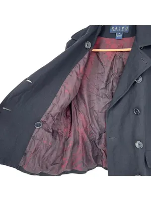 Ralph Ralph Lauren Vintage Double Breasted Wool Peacoat Jacket Navy Blue Size 8 thumbnail 9