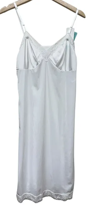 Vtg Vanity Fair White Lace Slip Dress Sz S Nightgown Lingerie Bride Coquette Y2K thumbnail 1