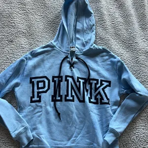 PINK Victoria's Secret Light Blue Hoodie Sweater thumbnail 1