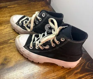 Converse‎ Black Platform Sneakers Size 5 thumbnail 1