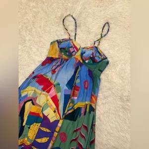 NEW FARM Rio Tropical Scenario Sleeveless Maxi Dress sz S thumbnail 6