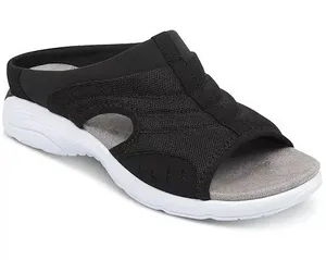 Easy Spirit Black Mesh Slip-On Open-Toe Sandal thumbnail 1