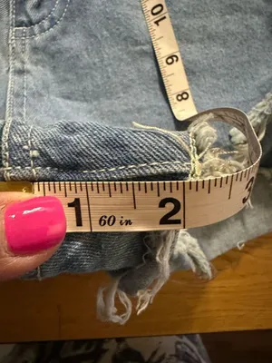 Princess Polly distressed denim shorts 8 jorts thumbnail 9