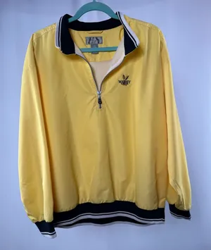 Cutter & Buck Quarter Zip Whiskey‎ Creek Windbreaker Jacket in Yellow Large thumbnail 1