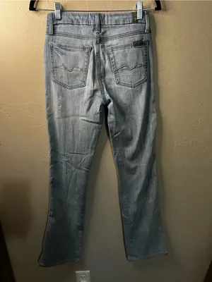 7 For All Mankind Kimmie Bootcut Light Wash Stretch Cowgirl Western Denim Jeans thumbnail 7