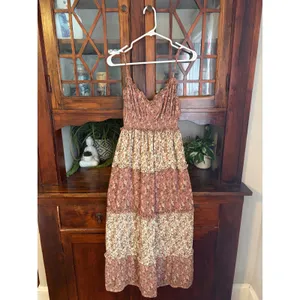 Show Me Your Mumu Emira Maxi Dress Floral Print Mix Pink Ditsy Smocked Small thumbnail 2