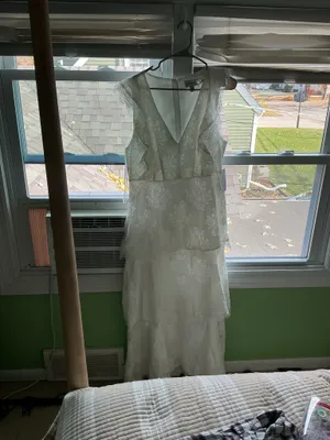 Layered ruffled White Premier Amour Dress thumbnail 5