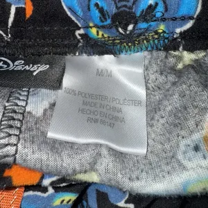 Disney Stitch Pajama Pants Womens Medium Lounge Jogger PJ Black Halloween thumbnail 5