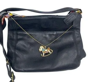 Coach Black Crossbody Bag Customized with Applique thumbnail 1