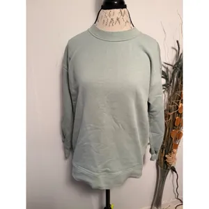 Lululemon Perfectly Oversized Crew Sweatshirt Sage Green Cotton Pullover‎ Size 4 thumbnail 4