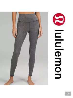 Lululemon Wunder Train High-Rise Tight 25" in Heathered Black thumbnail 2