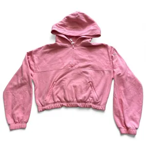 ALO Stadium Half Zip Hoodie in Macaron Pink thumbnail 2