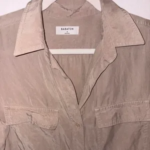 Babaton Aritzia Beige Long Sleeve Button Up Blouse thumbnail 5