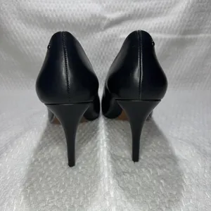 Coach G2879 Black Leather Pumps Heel Women's Size 10B elegant formal old money thumbnail 4