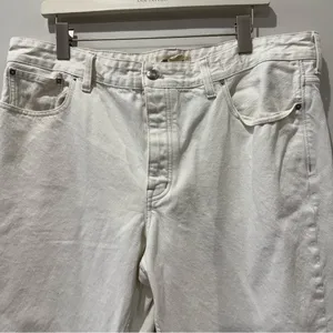 Madewell Sz 32 The Darted Barrel-Leg Jean in Vintage Canvas Rigid‎ thumbnail 3