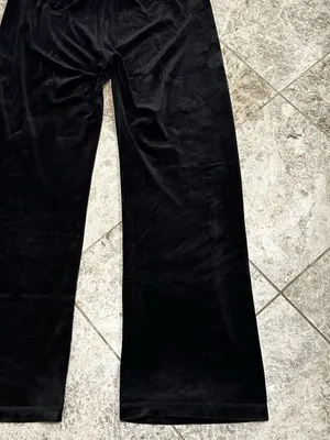 Vintage Nike Black Velour Sweatpants Medium M 8.5” Rise Track Pants Y2K thumbnail 10