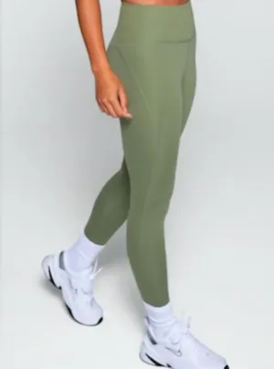 Girlfriend Collective High Waisted Olive Green Leggings Workout Gym thumbnail 1