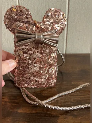 Out Of Stock Disney Parks x Loungefly Minnie Mouse Rose Gold Sequin Lanyard Card thumbnail 1