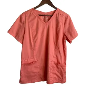Matrix Women Nurse Core Scrub Top‎ Large Coral V-Neck Professional Medical 3501 thumbnail 1